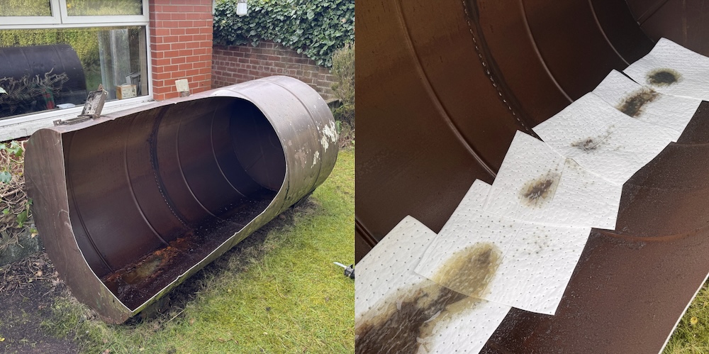 Steel oil tank removal in belfast