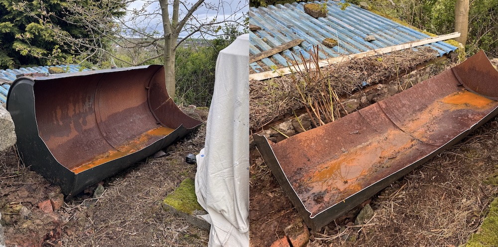 Metal oil tank removal in Antrim