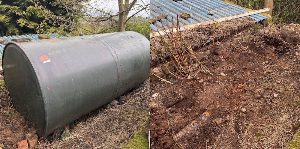 Steel oil tank disposal in Antrim